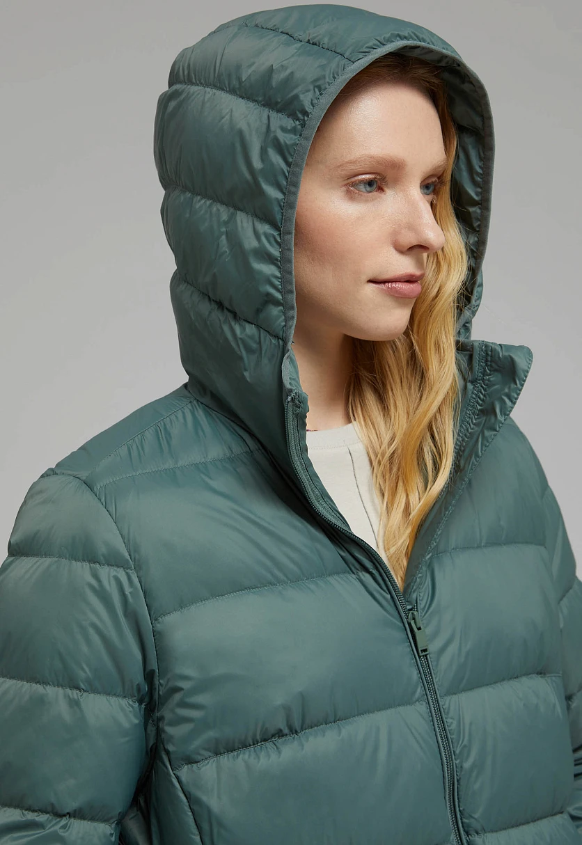 Стеганый пуховик с натуральным пухом, Модель FAF11041, Фото №8