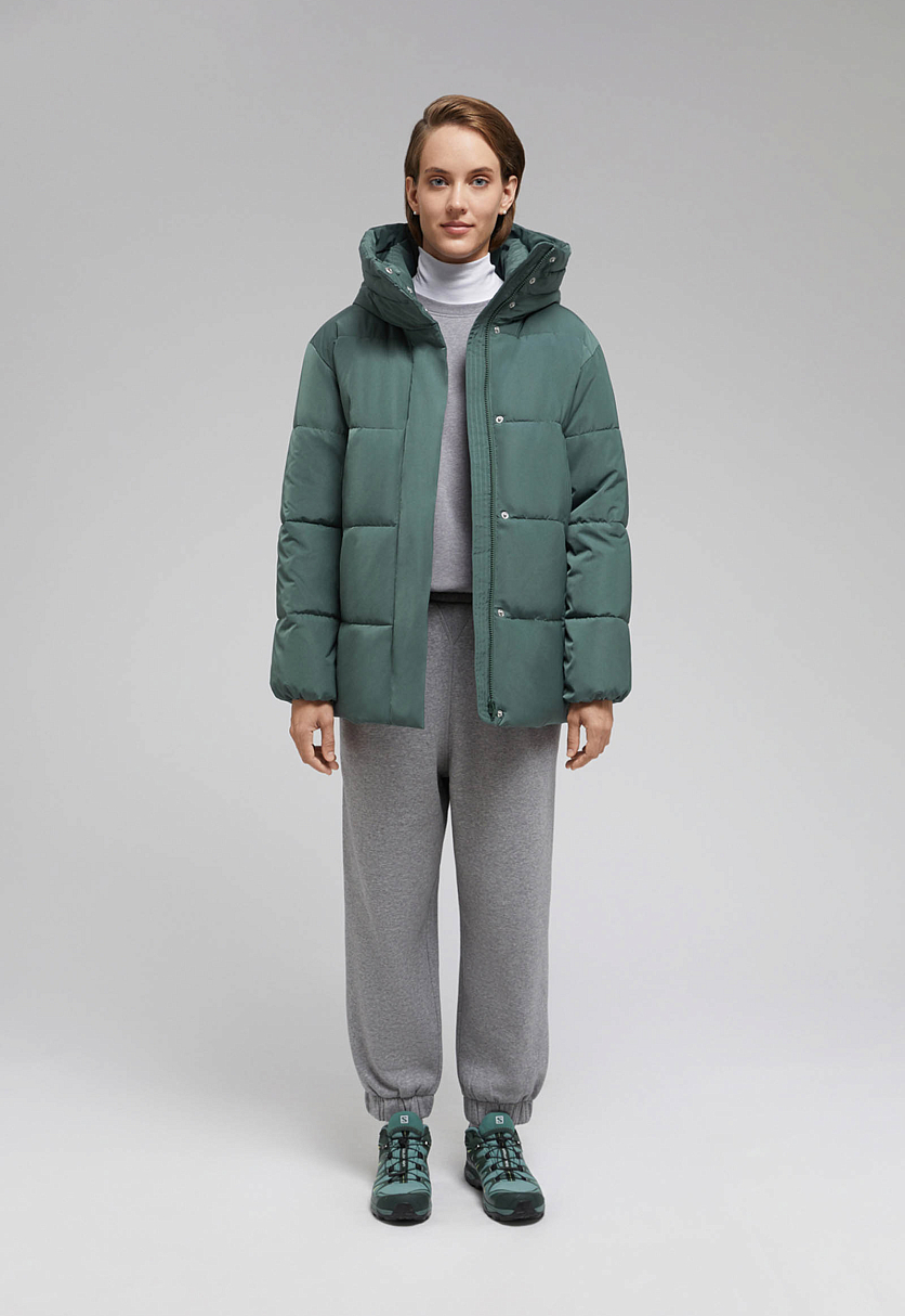 Утепленная куртка с капюшоном