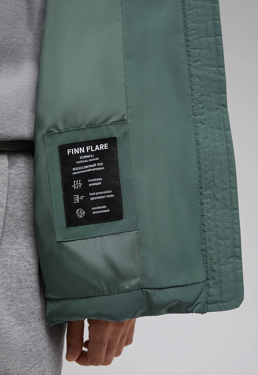 Утепленная куртка с капюшоном, Модель FAF11044, Фото №11