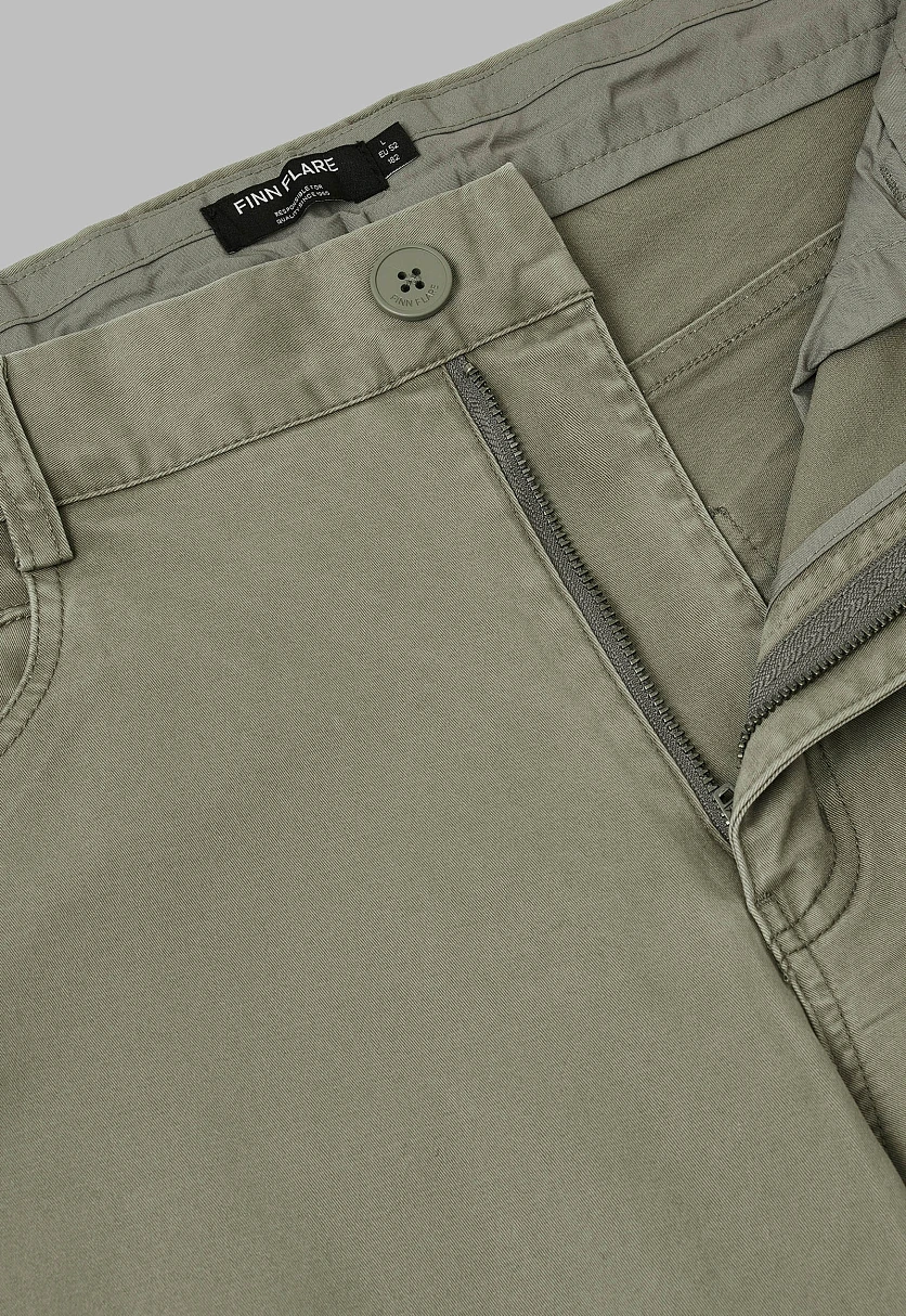 Брюки прямого кроя из хлопка, Модель FAF21072, Фото №6