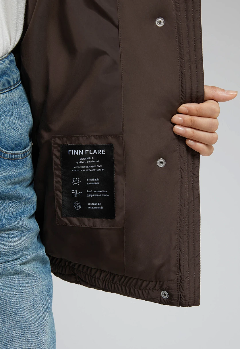 Стеганая куртка с капюшоном, Модель FAF11006, Фото №8