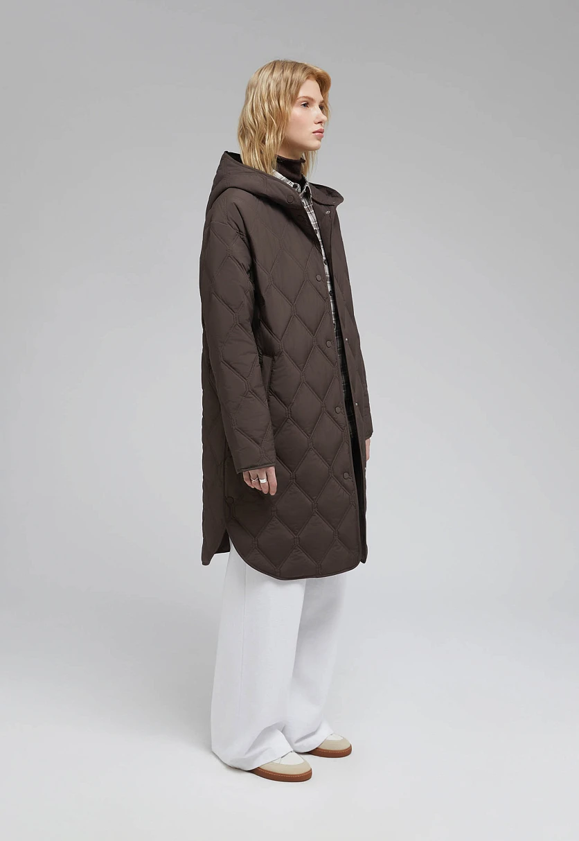 Утепленное пальто с капюшоном, Модель FAF110136, Фото №3