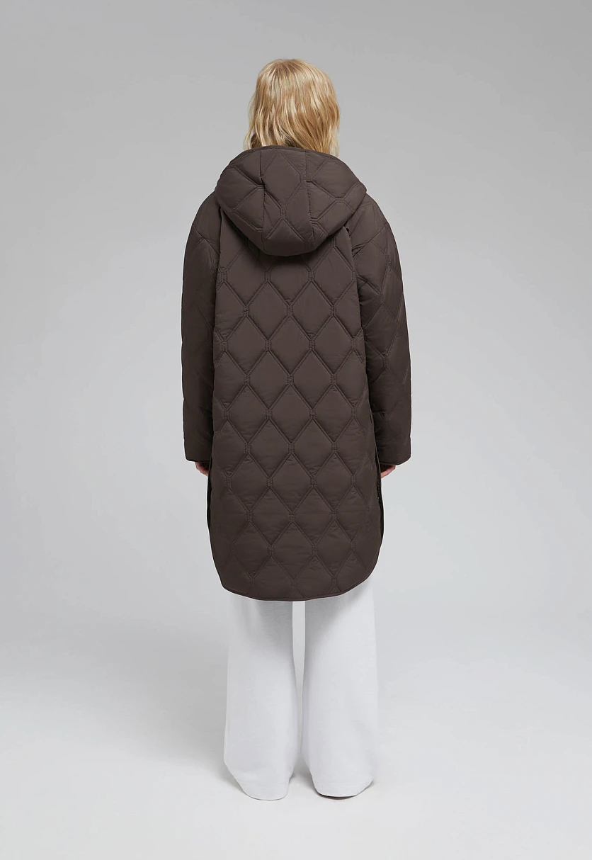 Утепленное пальто с капюшоном, Модель FAF110136, Фото №4