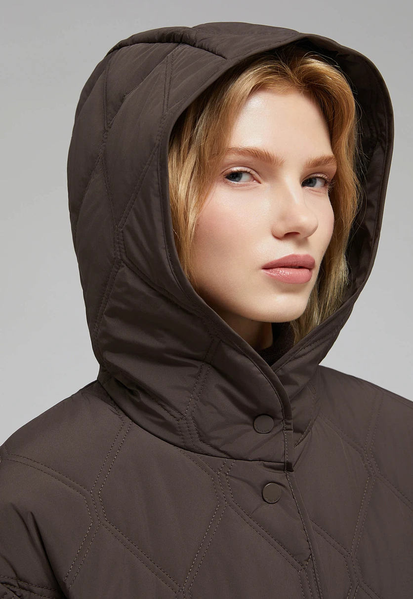 Утепленное пальто с капюшоном, Модель FAF110136, Фото №8