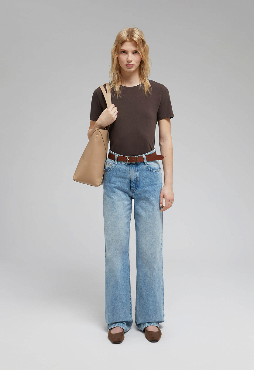 Футболка приталенного кроя из хлопка