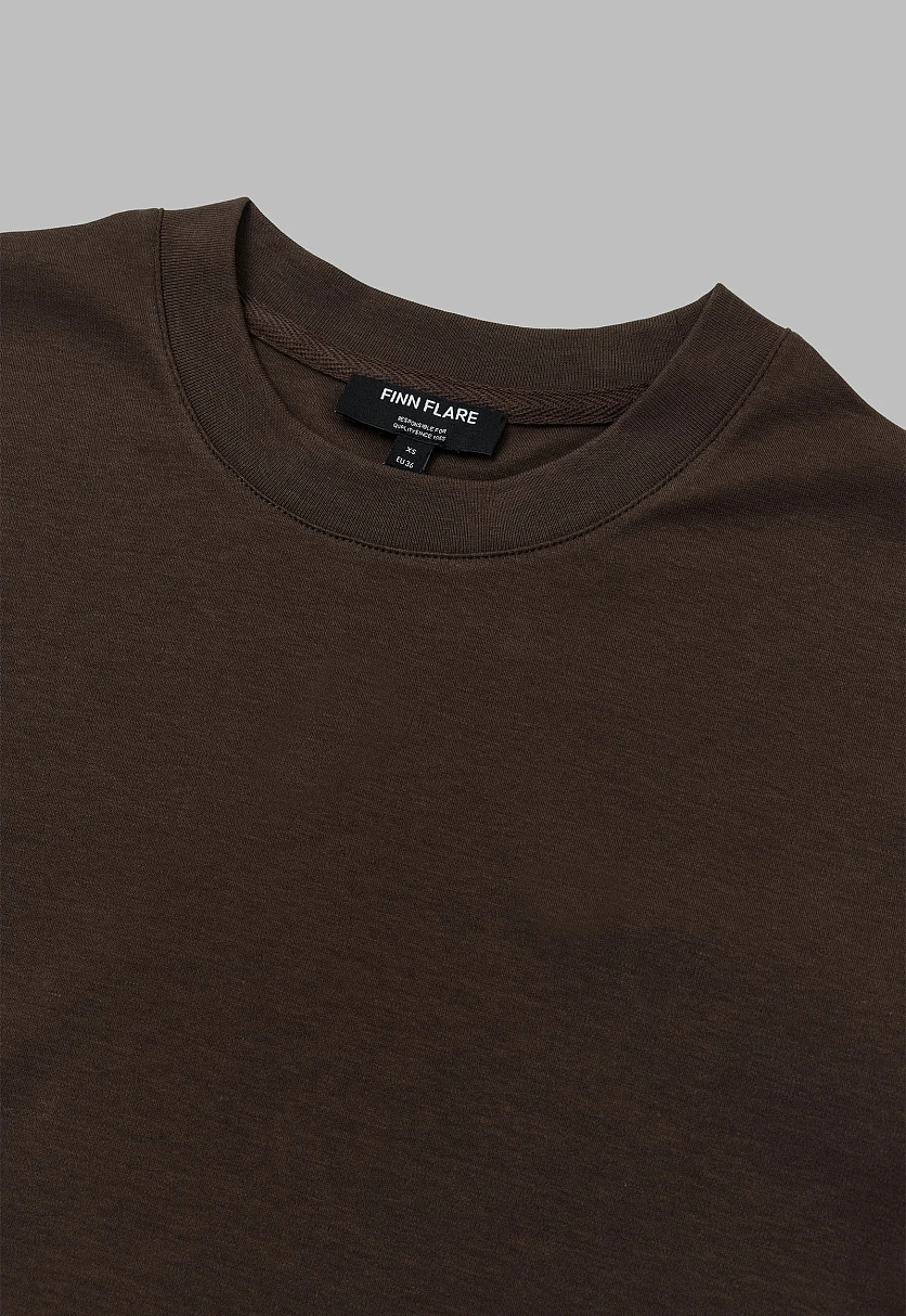 Футболка свободного кроя из хлопка, Модель FAF110142, Фото №5