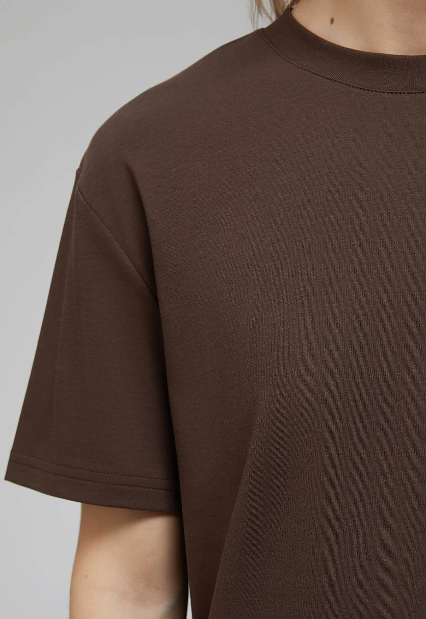 Футболка свободного кроя из хлопка, Модель FAF110142, Фото №6