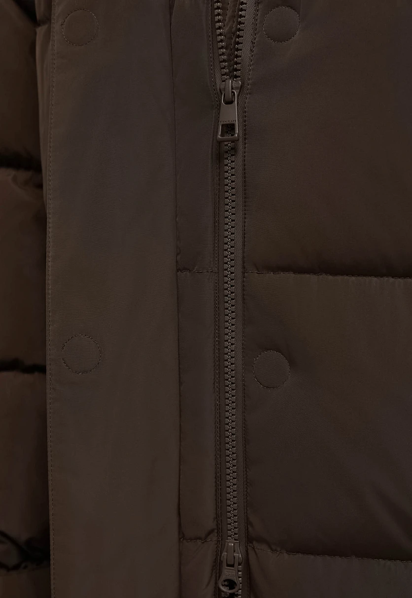 Длинный пуховик с натуральным пухом, Модель FAF11045, Фото №11