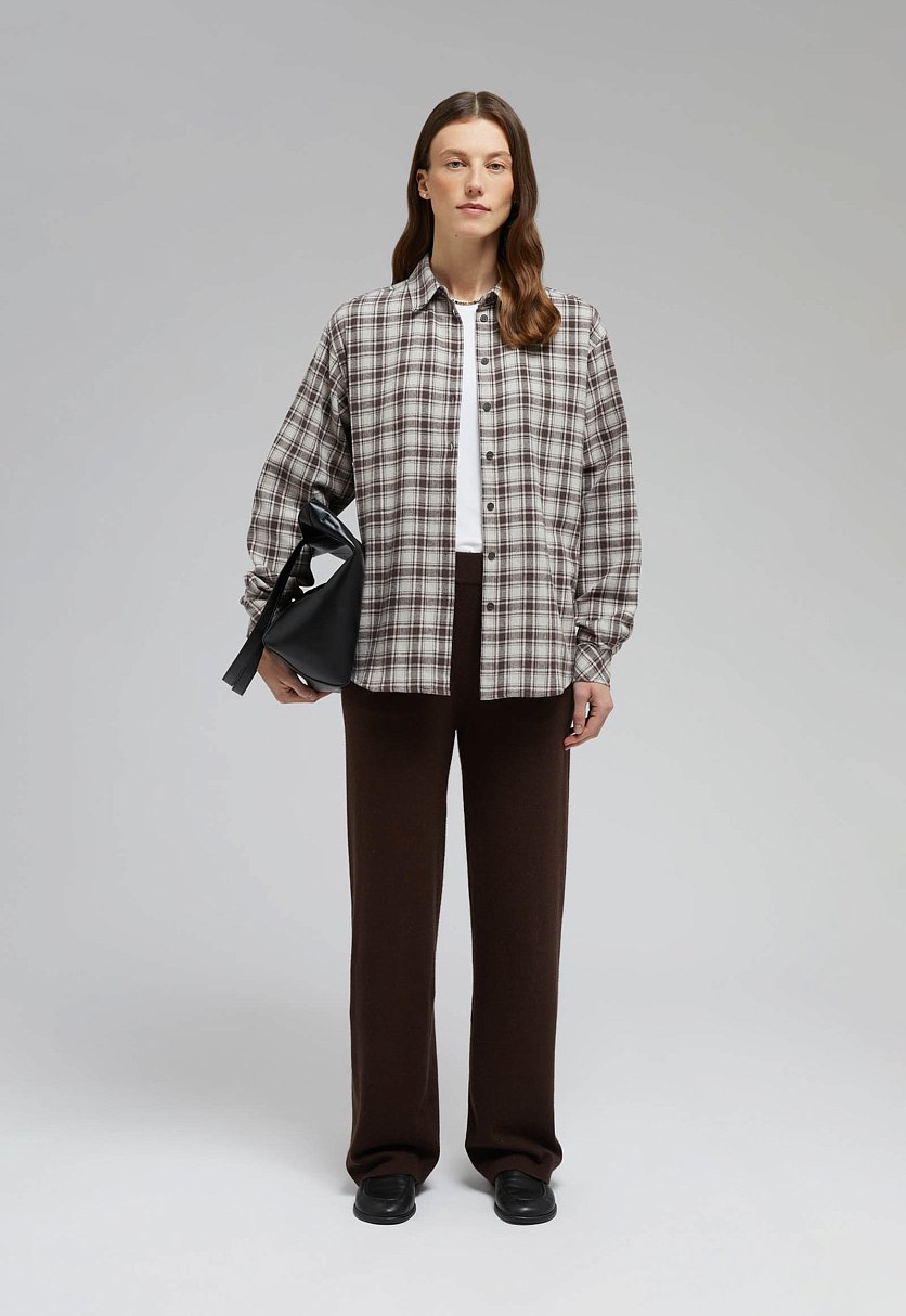 Рубашка из 100% хлопка в клетку