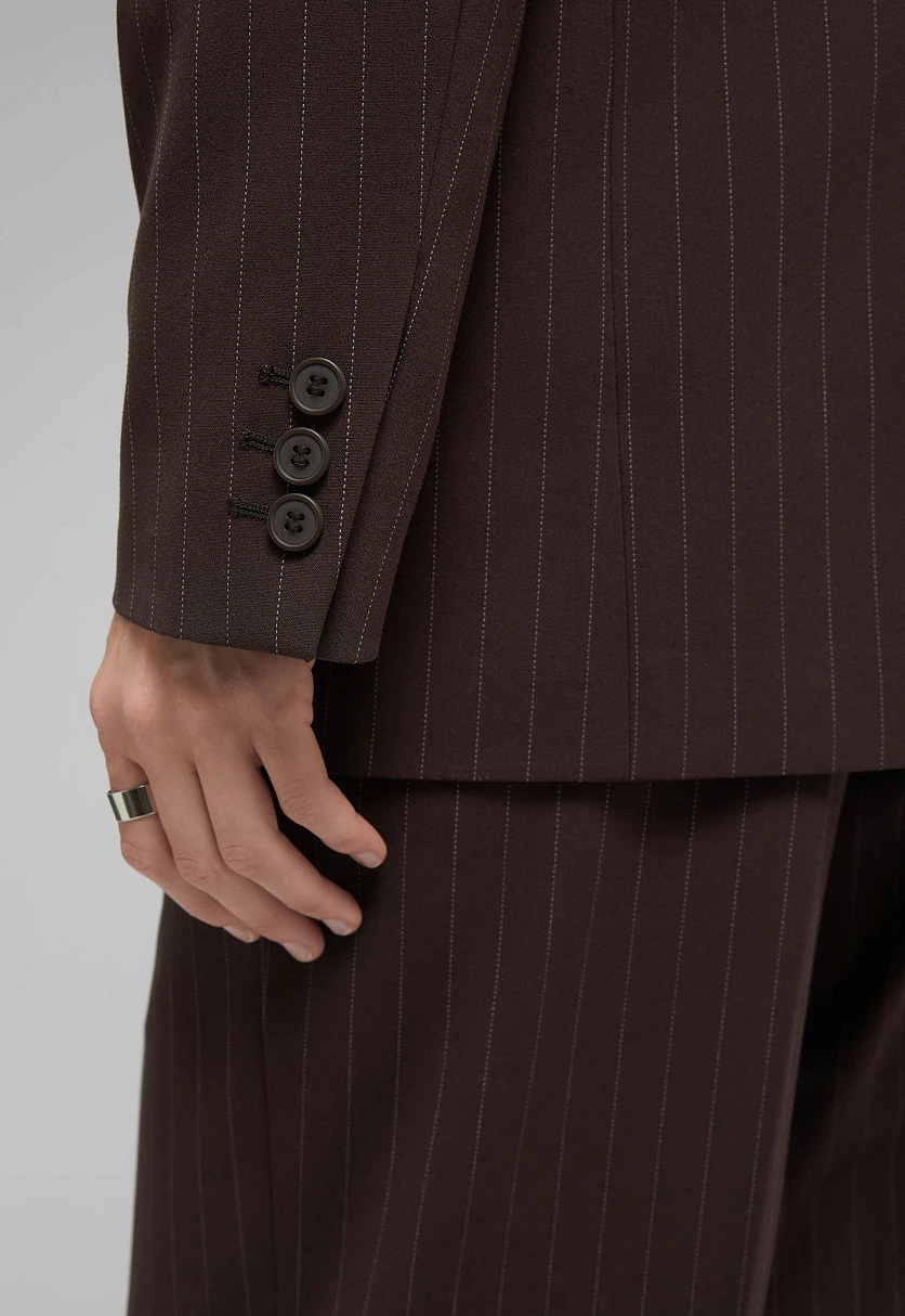 Однобортный жакет в полоску, Модель FAF11079, Фото №5