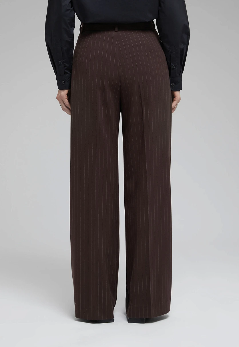Прямые брюки в полоску, Модель FAF11080, Фото №11
