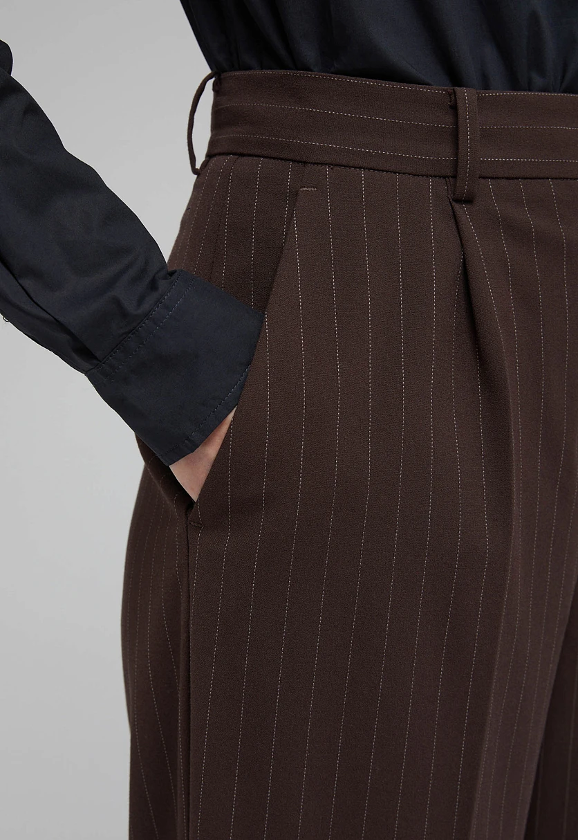 Прямые брюки в полоску, Модель FAF11080, Фото №6