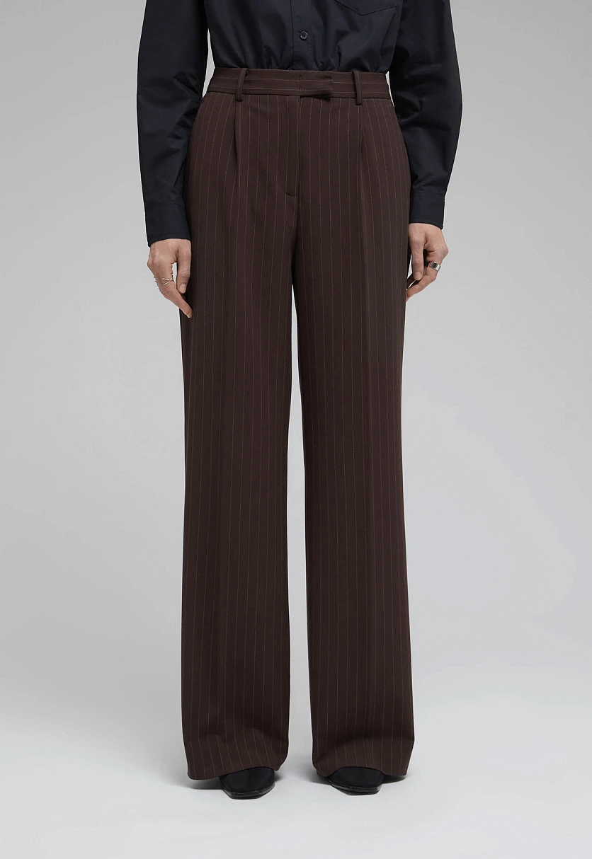 Прямые брюки в полоску, Модель FAF11080, Фото №9