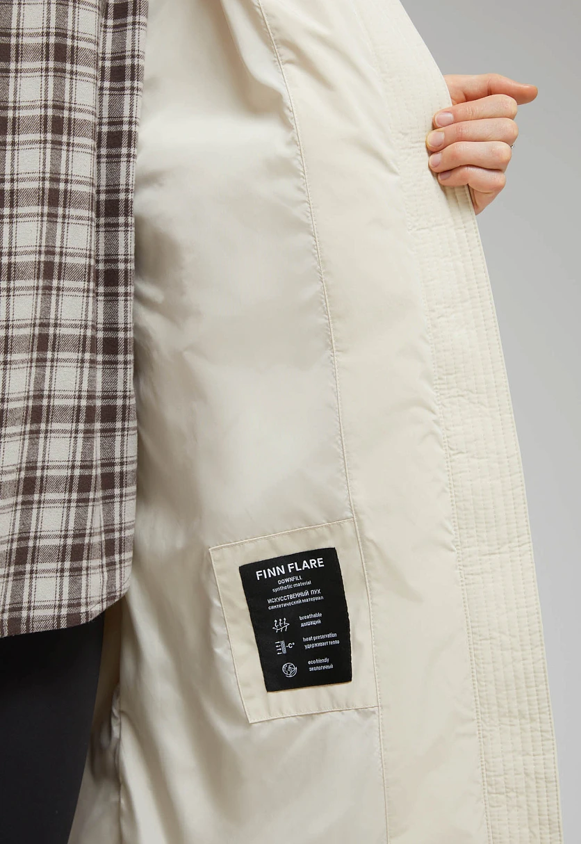 Утепленное пальто с капюшоном, Модель FAF11011, Фото №7