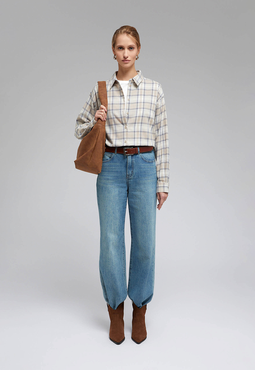 Рубашка из хлопковой фланели в клетку