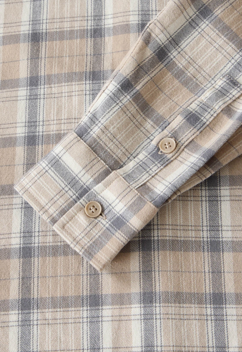 Рубашка из хлопковой фланели в клетку, Модель FAF110103, Фото №7