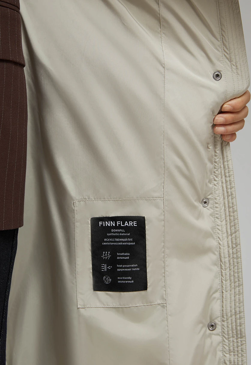 Утепленное пальто с капюшоном, Модель FAF11007, Фото №11