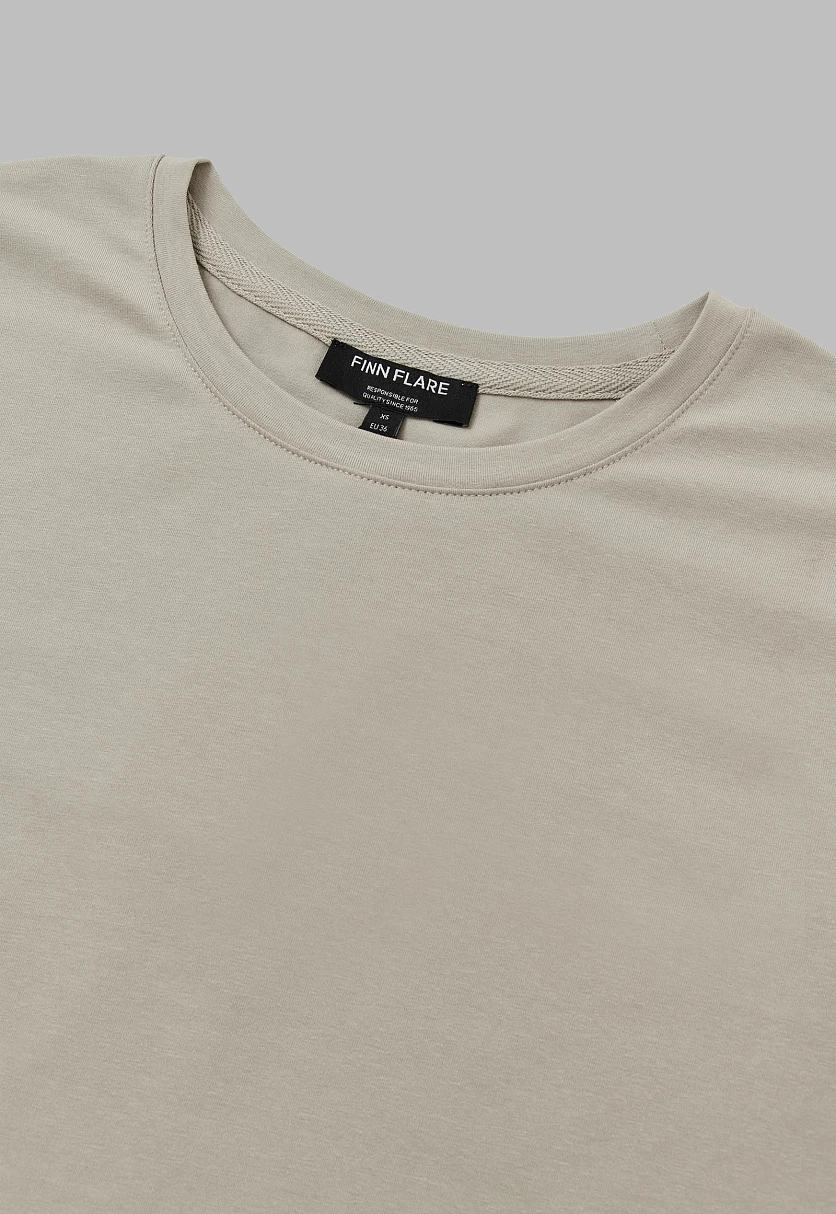 Футболка приталенного кроя из хлопка, Модель FAF110141, Фото №5