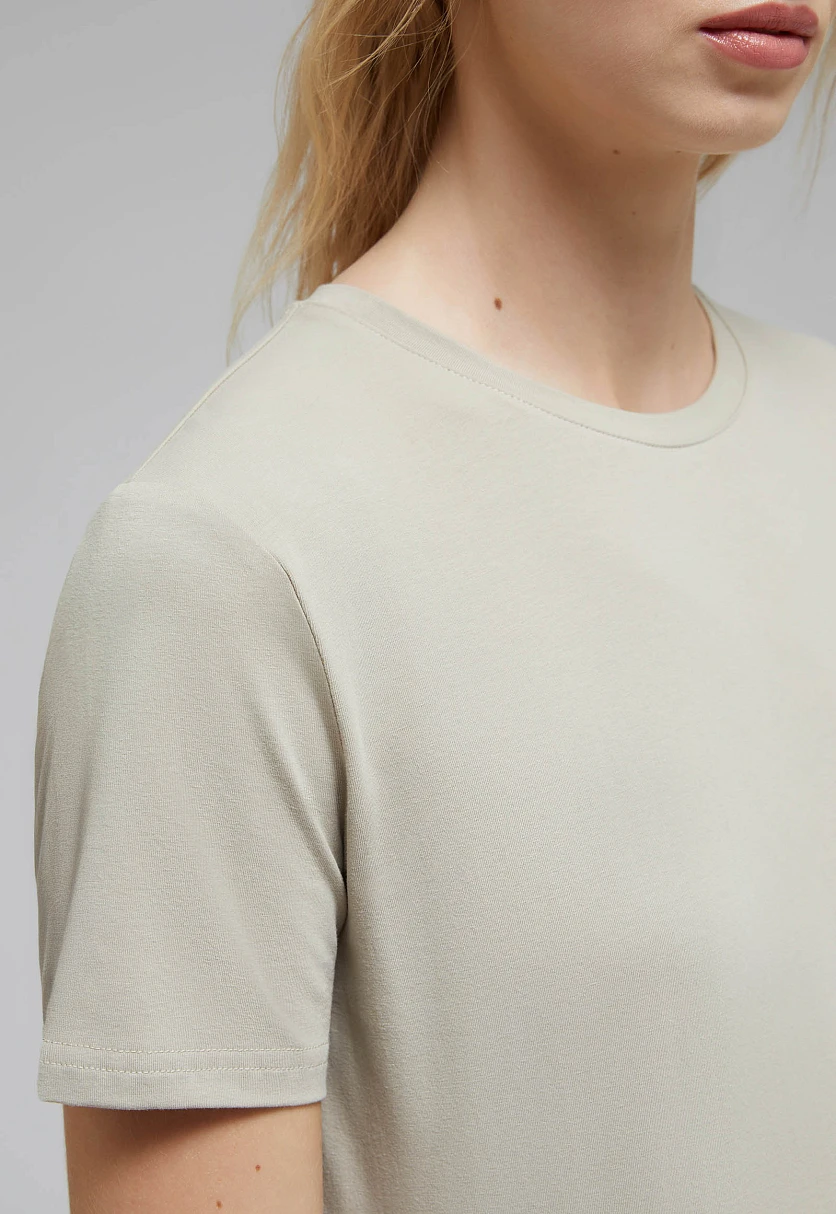 Футболка приталенного кроя из хлопка, Модель FAF110141, Фото №6