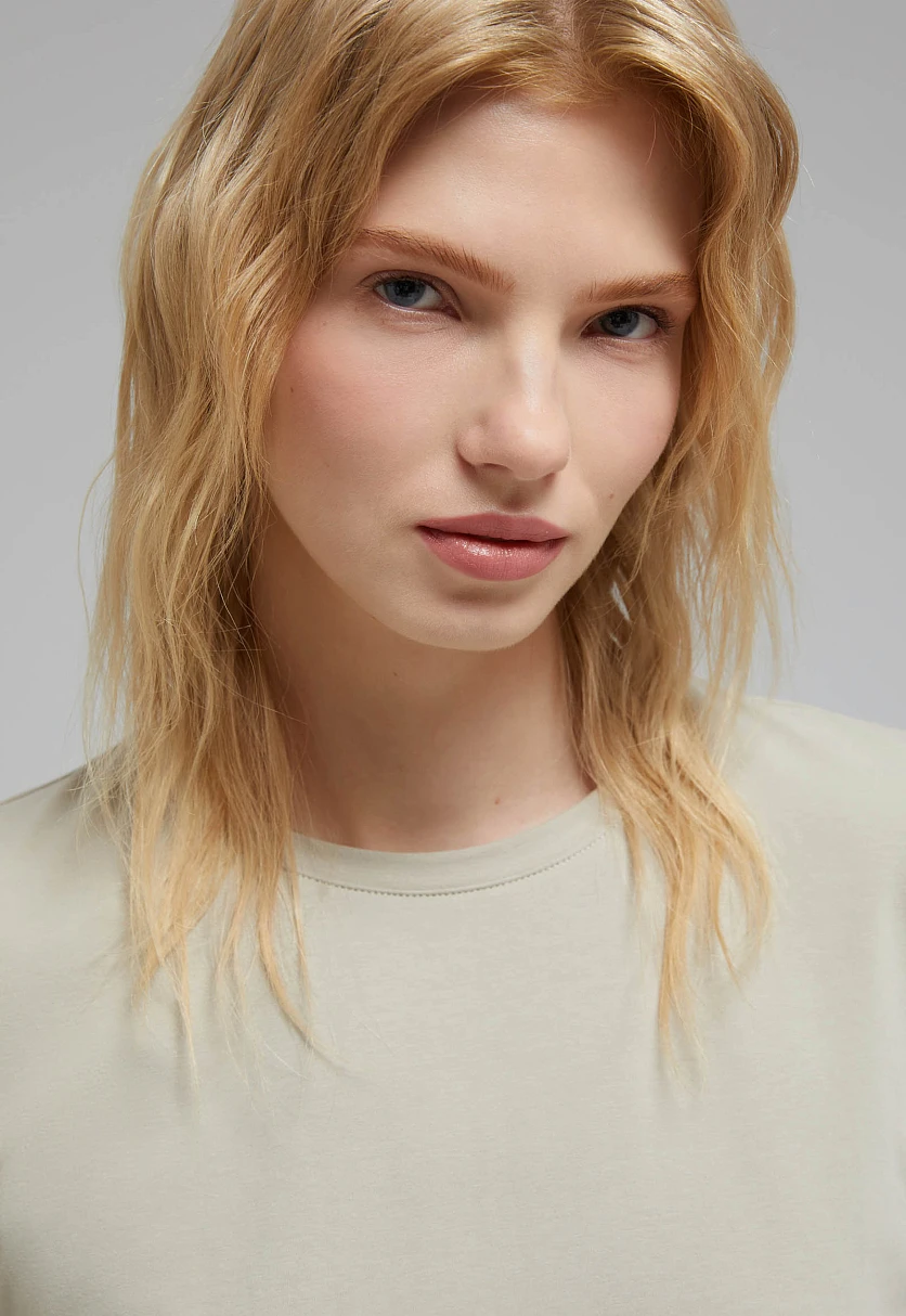 Футболка приталенного кроя из хлопка, Модель FAF110141, Фото №8