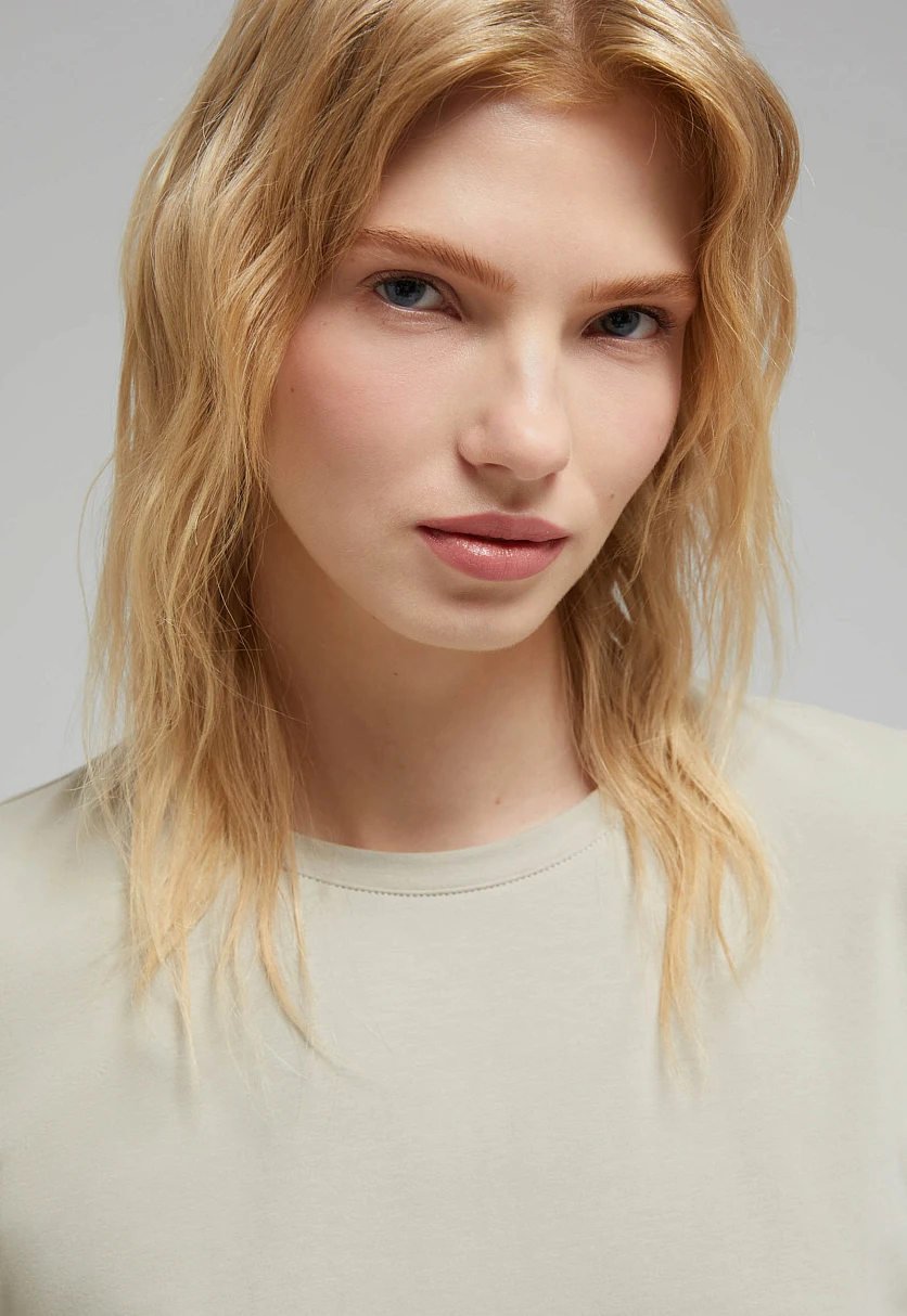 Футболка приталенного кроя из хлопка, Модель FAF110141, Фото №8