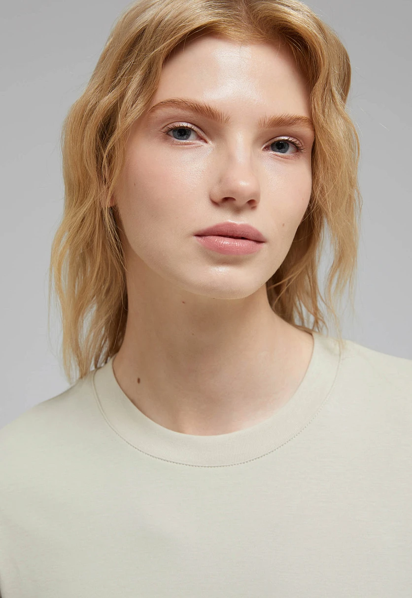 Футболка свободного кроя из хлопка, Модель FAF110142, Фото №8