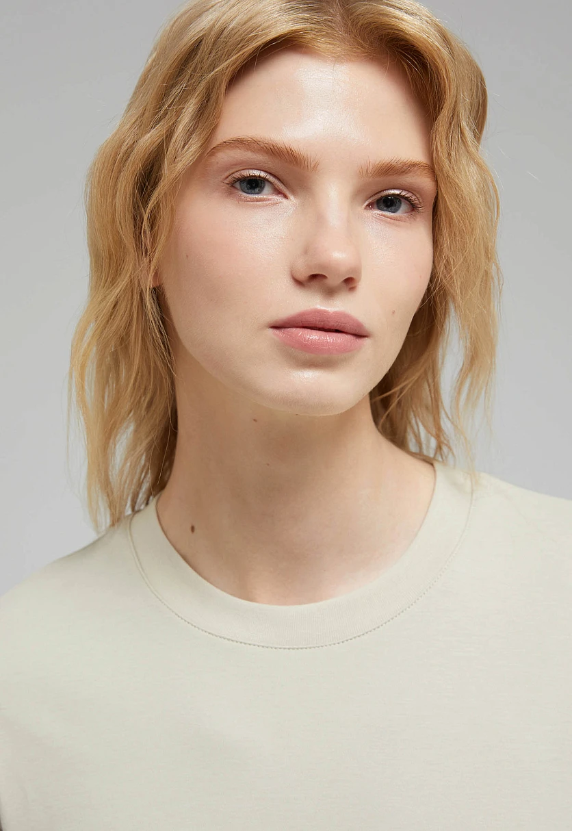 Футболка свободного кроя из хлопка, Модель FAF110142, Фото №8