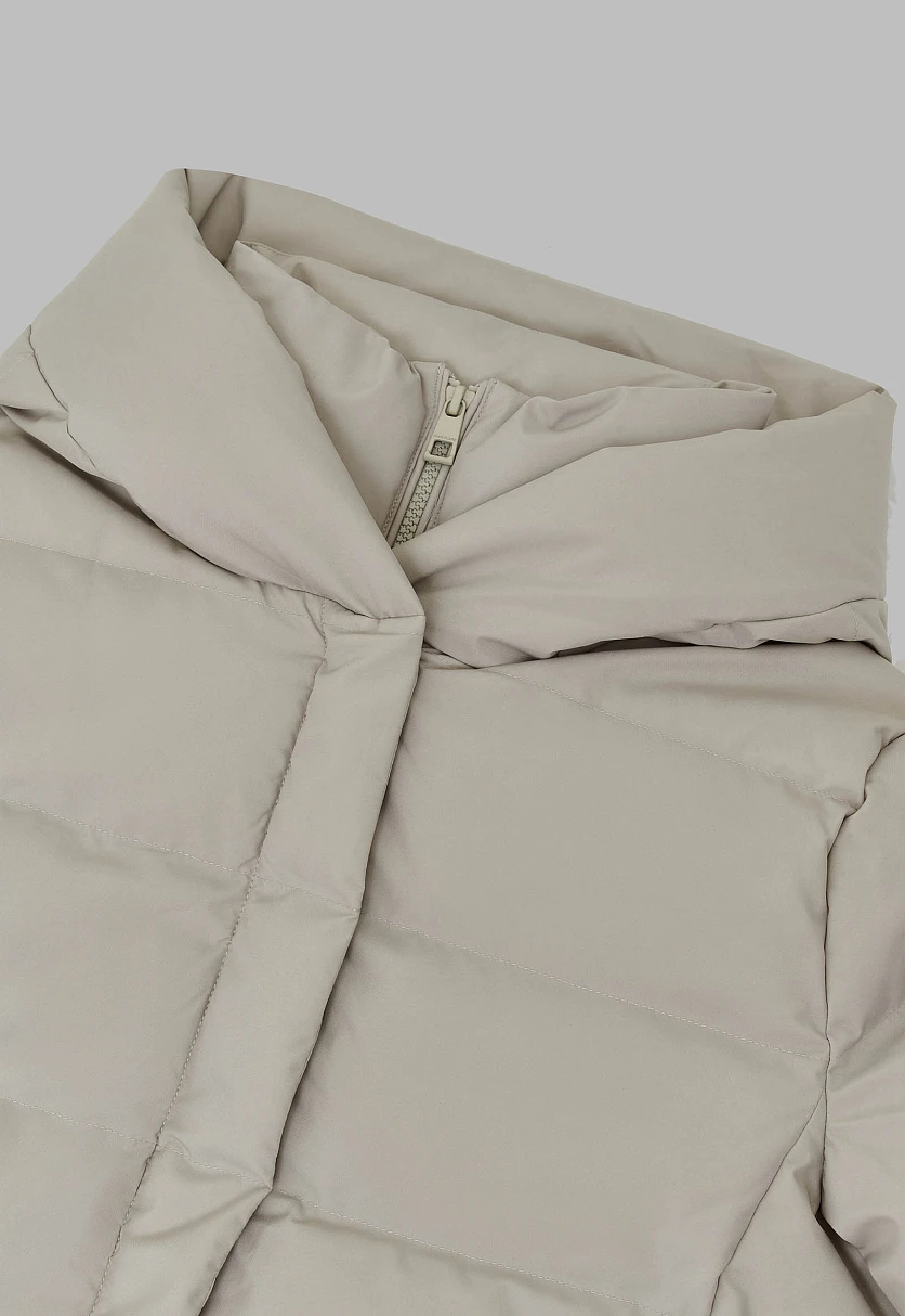 Длинный пуховик с натуральным пухом, Модель FAF11062, Фото №6