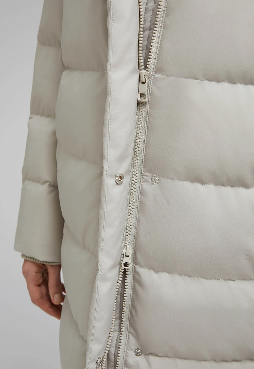 Длинный пуховик с натуральным пухом, Модель FAF11062, Фото №8