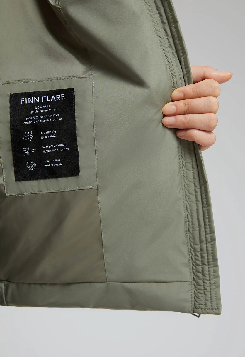 Утепленный стеганый жилет, Модель FAF11047, Фото №8