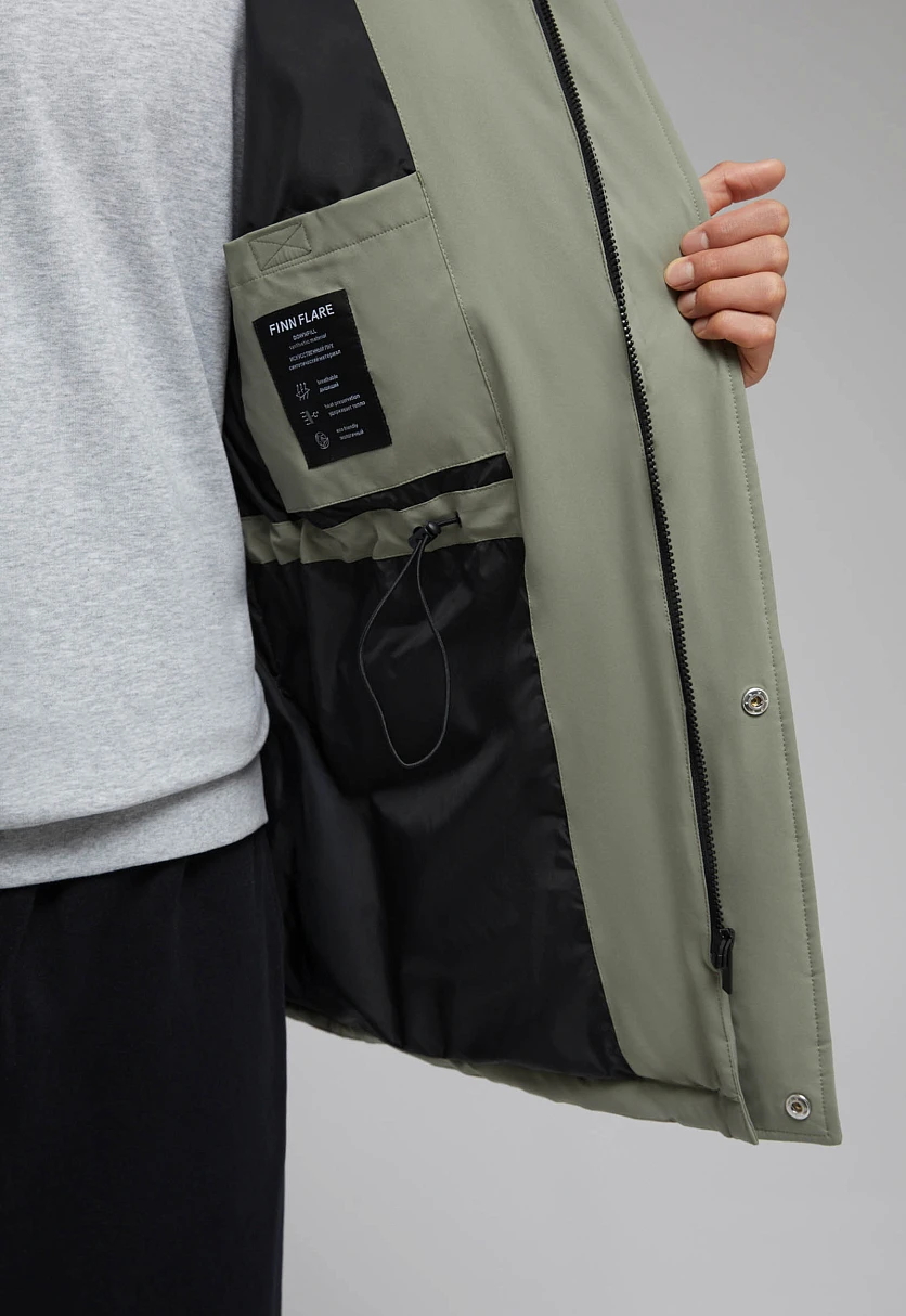 Утепленная куртка с капюшоном, Модель FAF21019, Фото №9