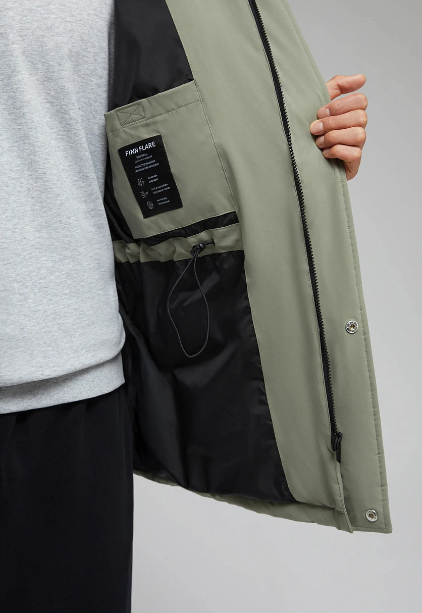 Утепленная куртка с капюшоном, Модель FAF21019, Фото №11