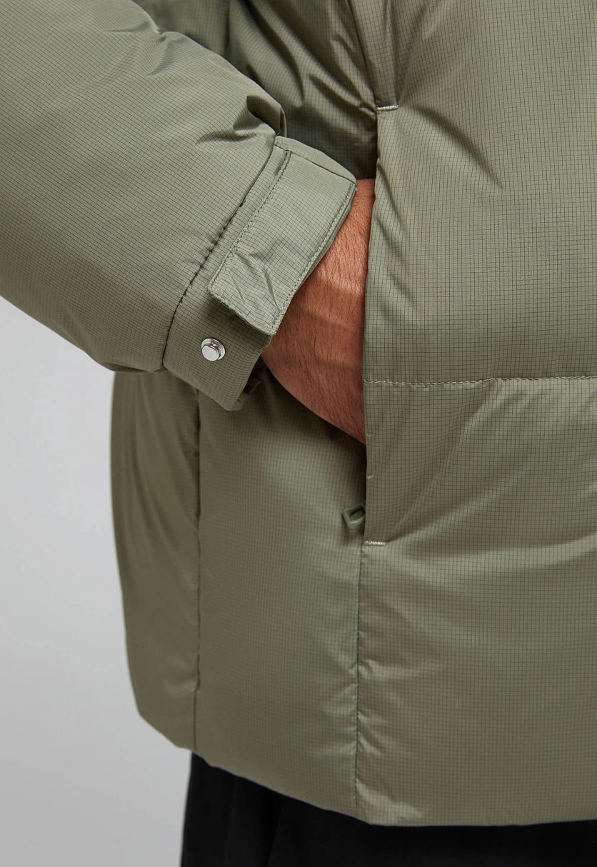 Стеганый пуховик с натуральным пухом, Модель FAF21096, Фото №6