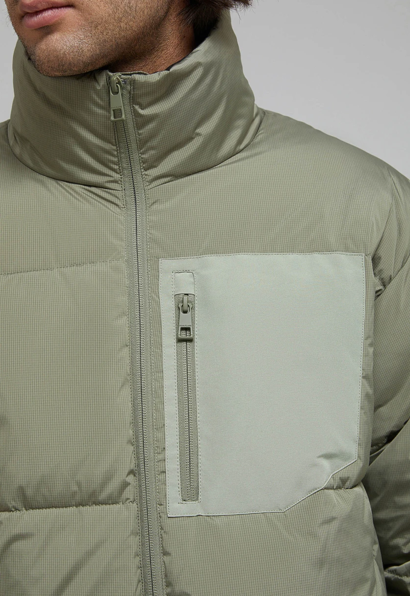 Стеганый пуховик с натуральным пухом, Модель FAF21096, Фото №8