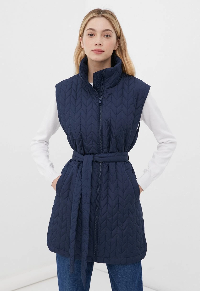 Утепленный женский жилет стиля casual, Модель FBC11028, Фото №1