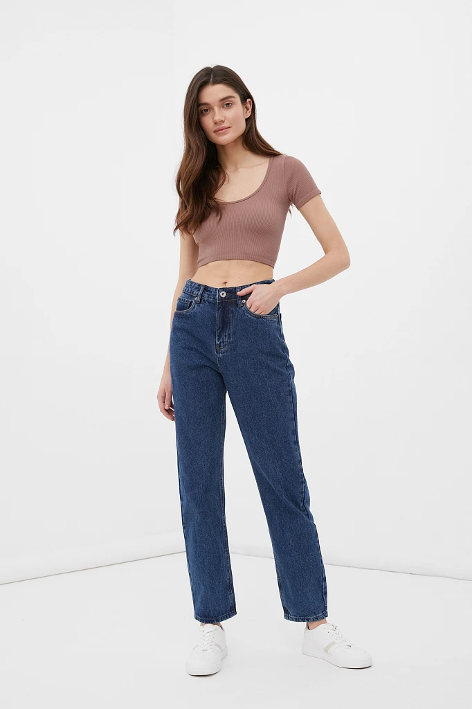 Джинсы straight fit женские, Модель FBC15032, Фото №1