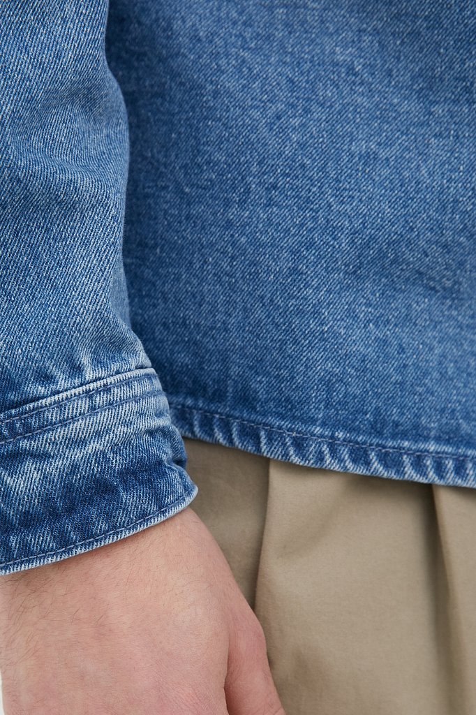 Куртка джинсовая с потертостями, Модель FBC25020, Фото №6