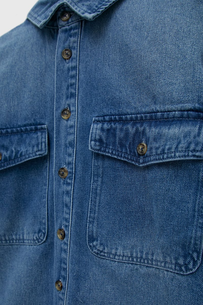 Куртка джинсовая с потертостями, Модель FBC25020, Фото №7