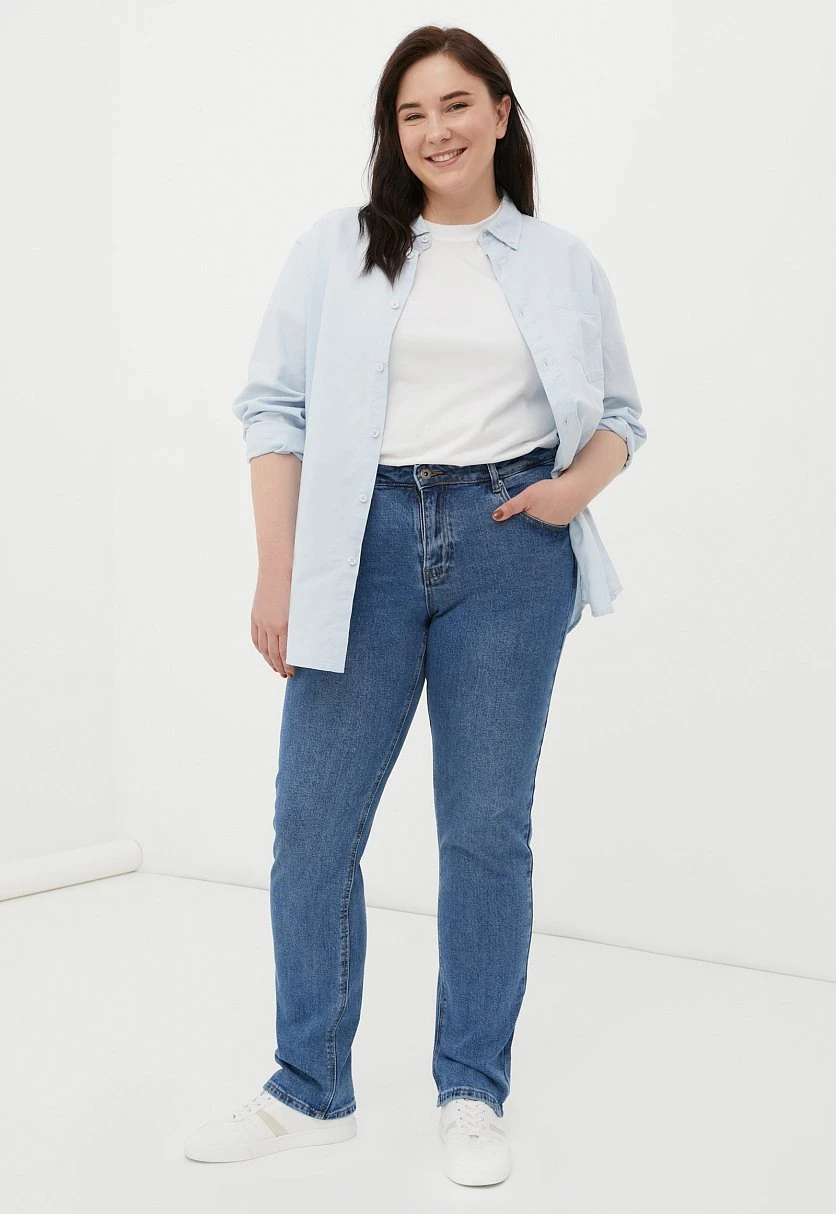 Джинсы straight fit женские, Модель FBC15036, Фото №1