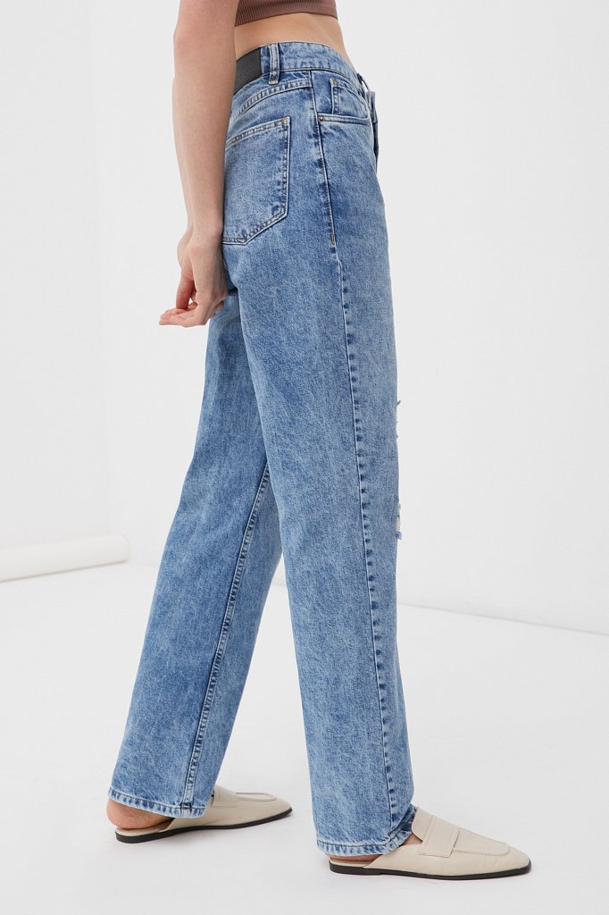 Джинсы женские straight fit, Модель FBC15027, Фото №4