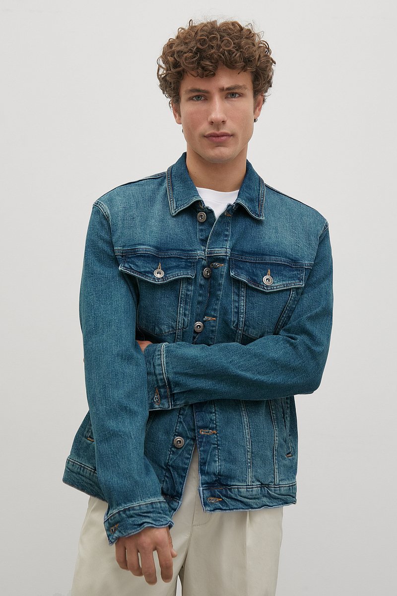 Куртка джинсовая с потертостями, Модель FBC25000, Фото №2