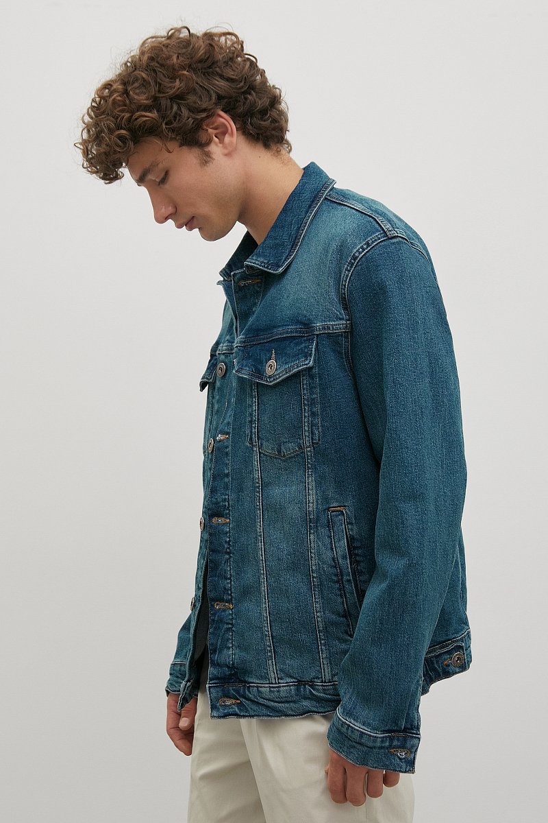 Куртка джинсовая с потертостями, Модель FBC25000, Фото №5