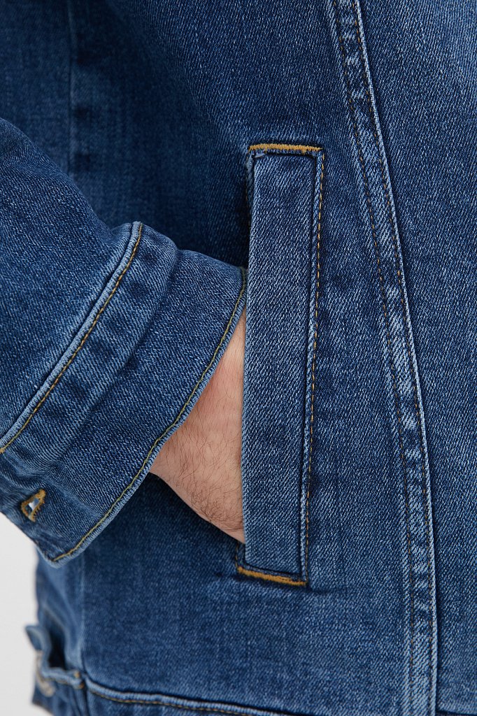 Куртка джинсовая с потертостями, Модель FBC25000, Фото №9