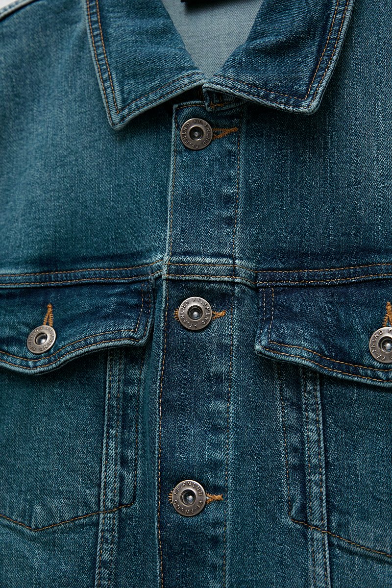 Куртка джинсовая с потертостями, Модель FBC25000, Фото №8