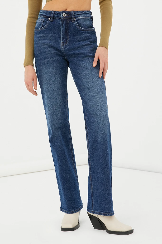 Джинсы straight fit женские, Модель FBC15006, Фото №2