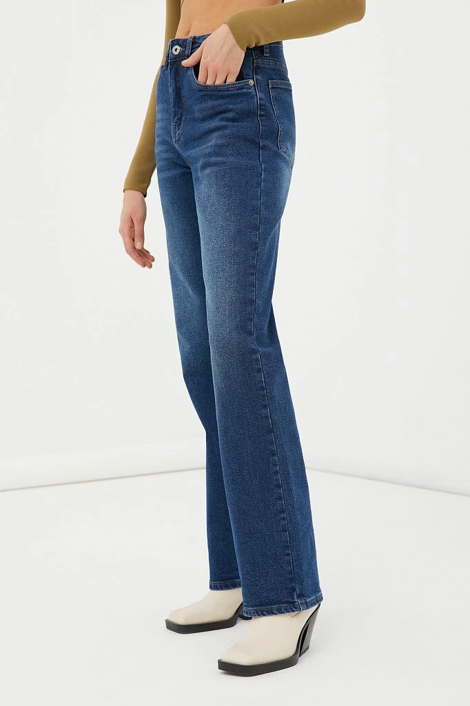 Джинсы straight fit женские, Модель FBC15006, Фото №3