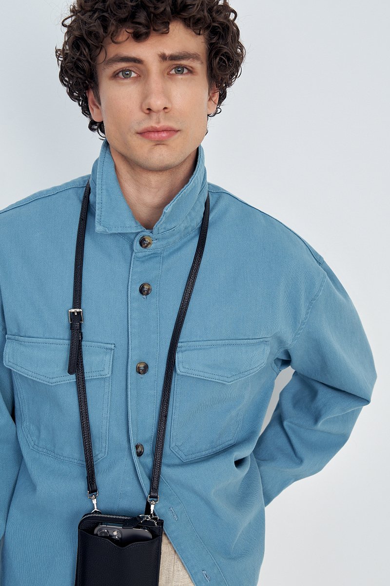 Джинсовая рубашка с карманами, Модель FBC25007, Фото №3
