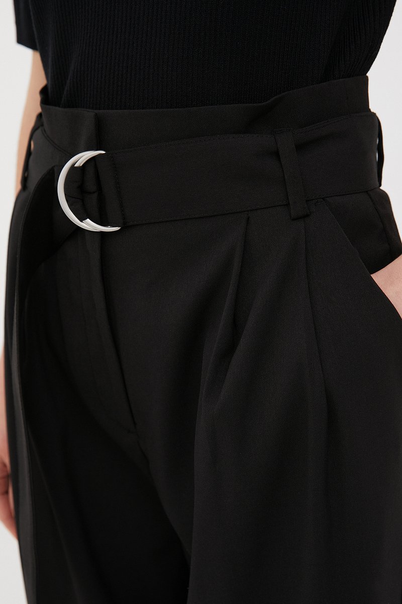Свободные брюки женские с поясом, Модель FBC110108, Фото №5