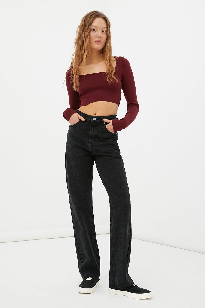 Джинсы женские straight fit, Модель FBC15024, Фото №1