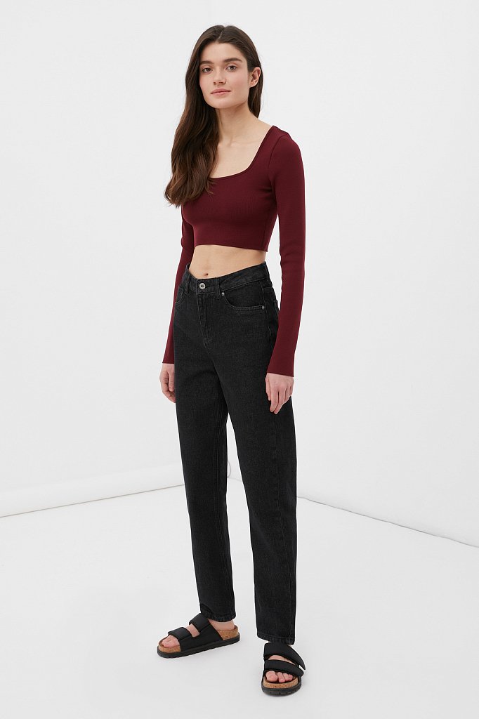 Джинсы женские straight fit, Модель FBC15032, Фото №1